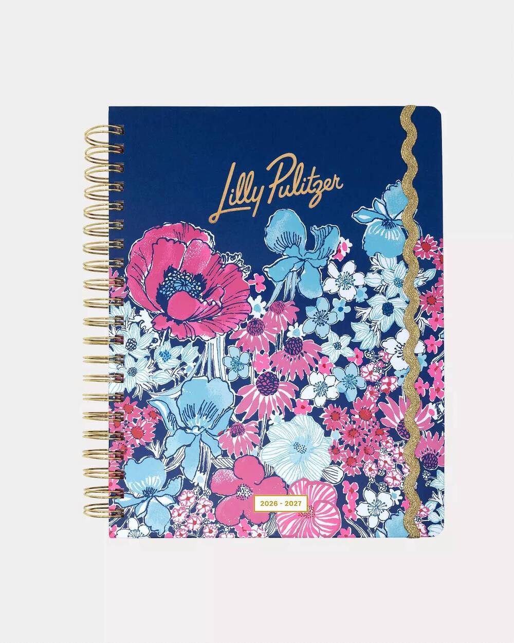 NEW LILLY PULITZER 17 month jumbo agenda planner in starlight navy in all her gl